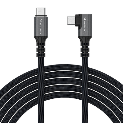 Kabel kątowy Wozinsky WPS2-UY41S USB-C USB4 40Gb/s 240W 2m - czarny