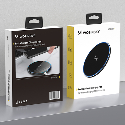 Ładowarka indukcyjna Wozinsky WLI-01Y 15W Qi z kablem USB-C - czarny