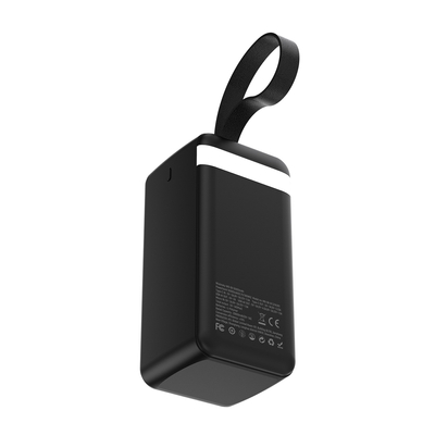 Powerbank Wozinsky W8-B 50000mAh 30W 2xUSB-A i 2xUSB-C i USB micro z latarką - czarny