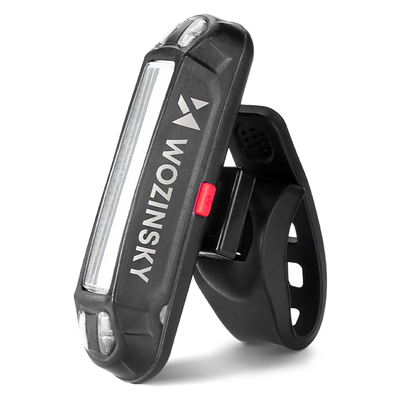 Zestaw lampek rowerowych Wozinsky WSBLB3 przednia (1000 lm) USB-C i tylna USB micro  - czarny