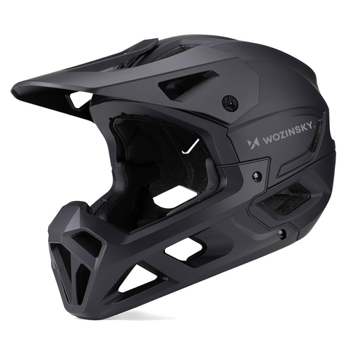 Kask rowerowy fullface Wozinsky z odpinanym daszkiem 57-59 cm - czarny