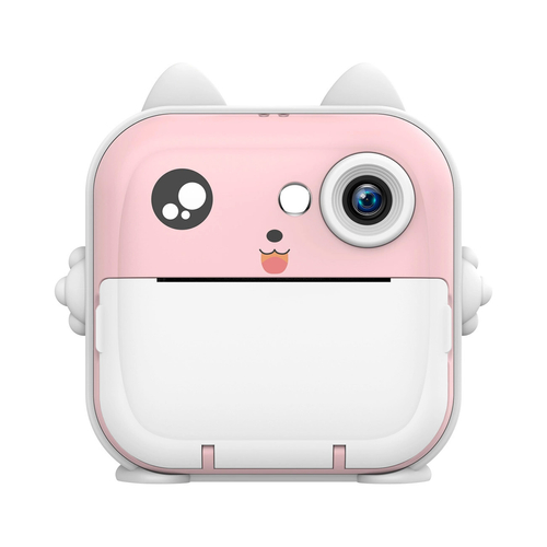 Mini drukarka termiczna dla dzieci Wozinsky WDT-02 aparat 48 MP Bluetooth - różowy