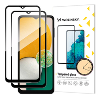 Wozinsky zestaw 2x super wytrzymałe szkło hartowane Full Glue na cały ekran z ramką Case Friendly Samsung Galaxy A13 5G / A23 / A23 5G czarny