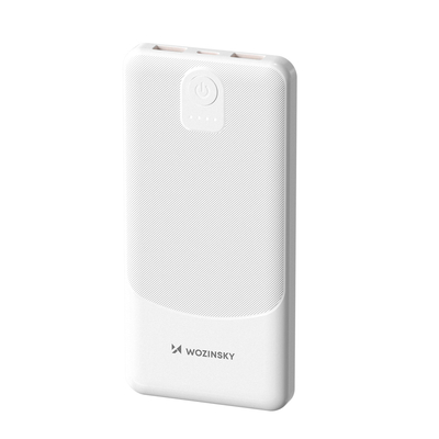 Powerbank Wozinsky Wpower WPBBK-3 10000 mAh 10 W 2x USB-A 2A - biały