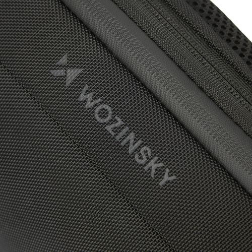 Plecak miejski Wozinsky Premium na jedno ramię, antykradzieżowy z organizerem i USB - czarny