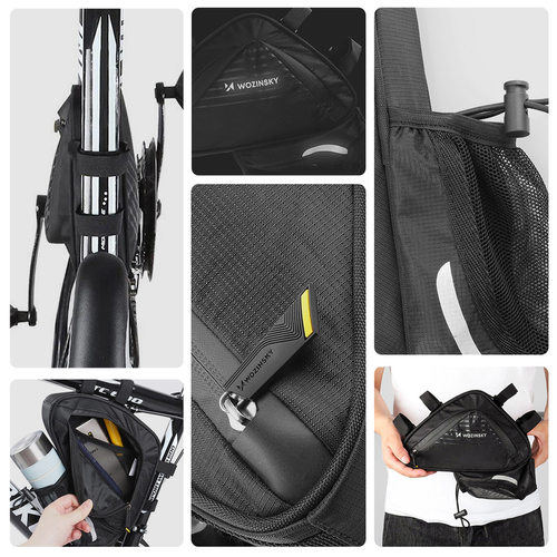 Wozinsky torba rowerowa pod ramę 1,5l czarna (WBB23BK)