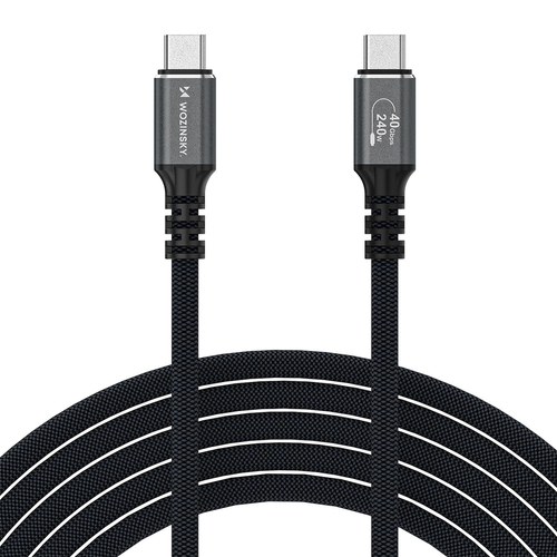 Kabel Wozinsky WPS-UY42S USB-C USB4 40Gb/s 240W 2m 4K - czarny