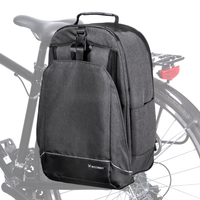Wozinsky torba rowerowa na bagażnik plecak rowerowy ze stelażem 2w1 40l czarny (WBB33BK)