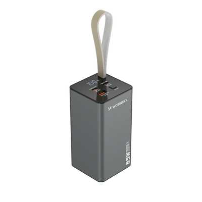 Powerbank Wozinsky K65+ 65W 30000mAh 2x USB-C, 1x USB-A 65W - szary