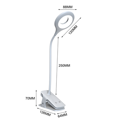 Mini lampka Wozinsky bezprzewodowa lampka LED do czytania z klipsem + kabel USB-C - biała