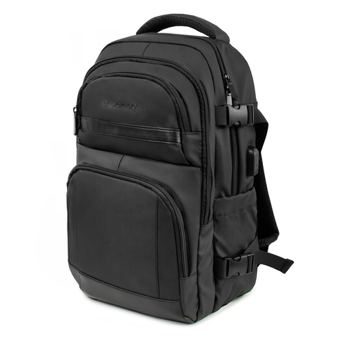 Plecak Wozinsky WPW-20L z kieszenią na laptopa do 15,6" podróżny 40x20x25 cm do luku bagażowego - czarny