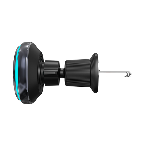 Uchwyt samochodowy Wozinsky WCT5-Q6S2Y z ładowarką indukcyjną Qi/MagSafe 15W na kratkę wentylacji z wentylatorem - czarny