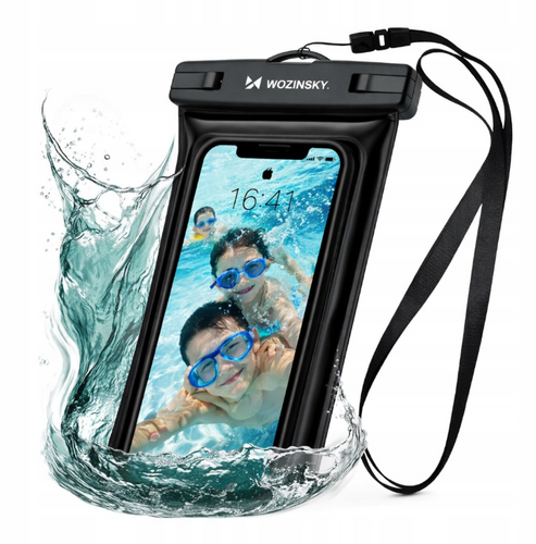 Etui Wozinsky WWE-01 wodoodporne z opaską do telefonu armband PVC - czarne