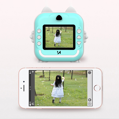 Mini drukarka termiczna dla dzieci Wozinsky WDT-02 aparat 48 MP Bluetooth - niebieski