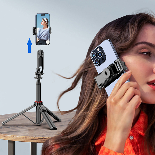 Wozinsky Selfie stick WC1Y2S teleskopowy tripod 1.3m ze stopu aluminium z uchwytem na telefon - czarny