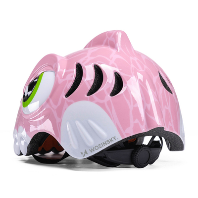 Kask rowerowy dziecięcy Wozinsky motyw dinozaur 52-56 cm - różowy