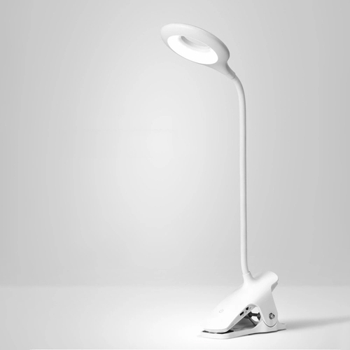 Mini lampka Wozinsky bezprzewodowa lampka LED do czytania z klipsem + kabel USB-C - biała