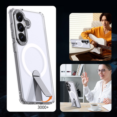 Etui Hybrid Armor X na Samsung Galaxy S26 Plus z podstawką kompatybilne z MagSafe - przezroczyste