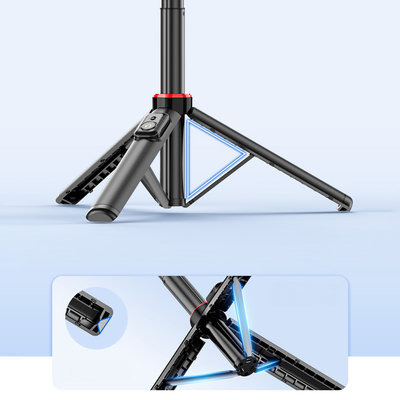 Wozinsky Selfie stick WC1Y2S teleskopowy tripod 1.3m ze stopu aluminium z uchwytem na telefon - czarny