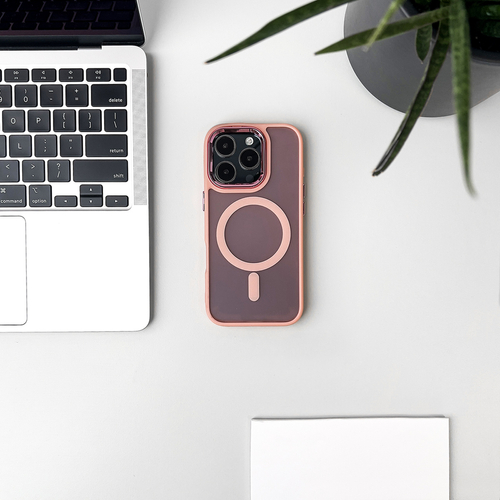 Etui Wozinsky Fashion Case z MagSafe na Samsung Galaxy S24 FE - różowe