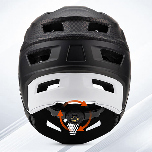 Kask rowerowy fullface Wozinsky z odpinanym daszkiem lekki 57-62 cm - czarny