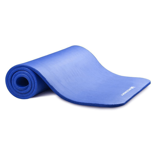 Wozinsky mata do ćwiczeń 181 x 63 x 0,9 cm gruba mata gimnastyczna do jogi niebieska