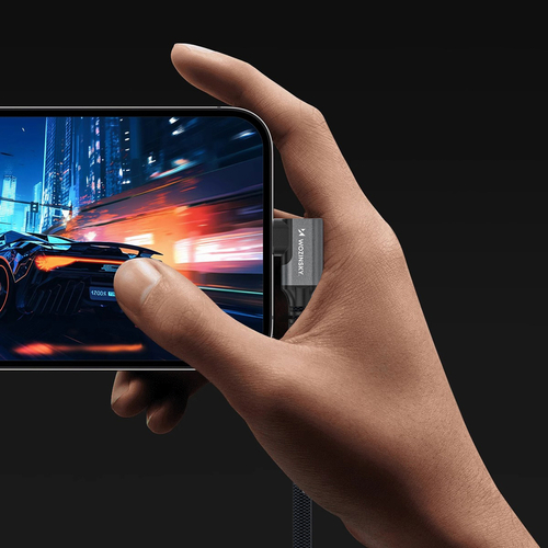 Kabel kątowy Wozinsky WPS2-UY41S USB-C USB4 40Gb/s 240W 2m - czarny