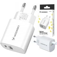 Ładowarka sieciowa Wozinsky WGWCW USB-A USB-C 20W - biała