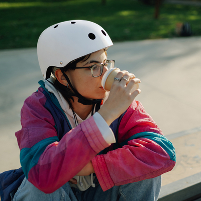 Kask rowerowy BMX/hulajnoga Wozinsky lekki 48-52 cm - biały