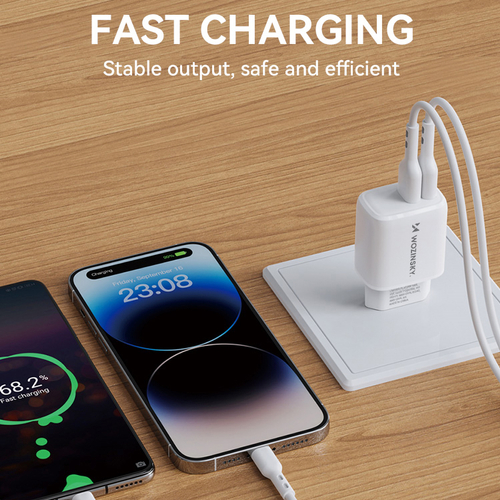 Ładowarka sieciowa 2x USB-A 12 W 2,4 A do telefonu Wozinsky CUWCW - biała