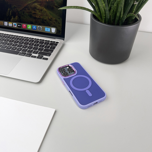 Etui Wozinsky Fashion Case MagSafe na Samsung Galaxy S25 - fioletowe
