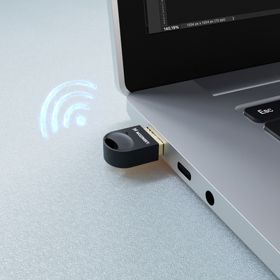 Mini adapter Bluetooth 5.4 Wozinsky WUSB54YS USB-A odbiornik nadajnik do komputera - czarny