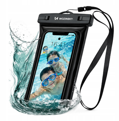 Etui Wozinsky WWE-01 wodoodporne z opaską do telefonu armband PVC - czarne