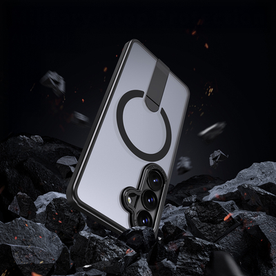 Etui Hybrid Armor X na Samsung Galaxy S26 Plus z podstawką kompatybilne z MagSafe - czarne