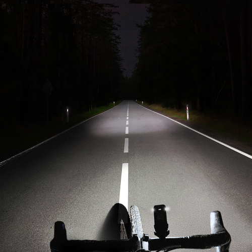 Zestaw lampek rowerowych Wozinsky WSBLB3 przednia (1000 lm) USB-C i tylna USB micro  - czarny