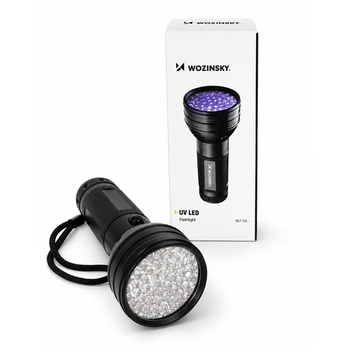 Latarka UV Wozinsky IP65 do wykrywania śladów 51 ledów - czarna