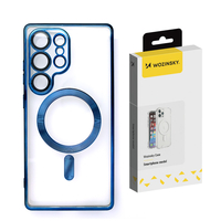 Etui Wozinsky Electroplated Case z Magsafe na Samsung Galaxy S25+ - niebieskie