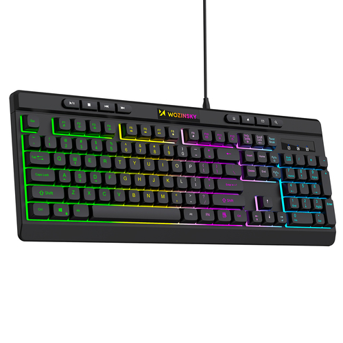 Klawiatura przewodowa Wozinsky WKG-1044 gamingowa membranowa z podświetleniem RGB - czarna