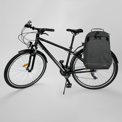 Wozinsky torba rowerowa na bagażnik plecak rowerowy ze stelażem 2w1 40l czarny (WBB33BK)