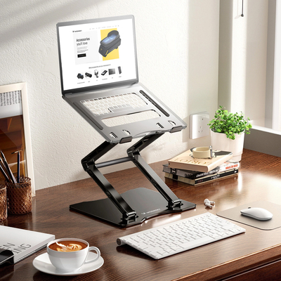 Podstawka pod laptopa Wozinsky WRS-CPY75DSB aluminiowa + Gratis! podstawka do smartfona - czarna