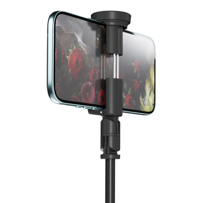 Premium selfie stick Wozinsky WRZP1 z automatycznie rozkładanymi nóżkami, funkcja statywu, 1,7m - czarny
