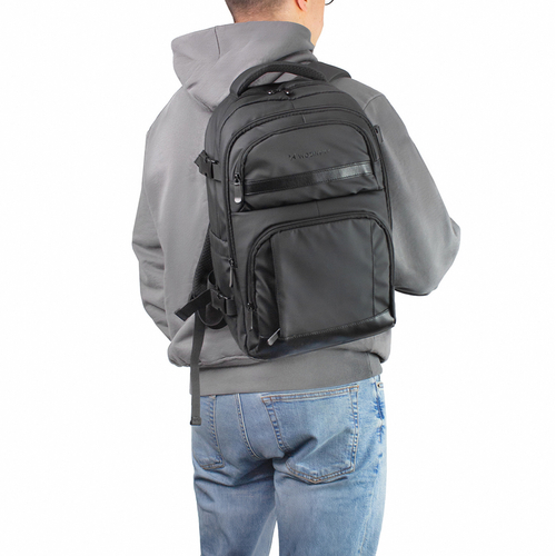 Plecak Wozinsky WPW-20L z kieszenią na laptopa do 15" podróżny 40x20x25 cm na bagaż podręczny - czarny