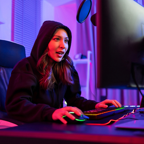 Klawiatura Wozinsky WKG-200 z rolką gamingowa membranowa rainbow - czarna