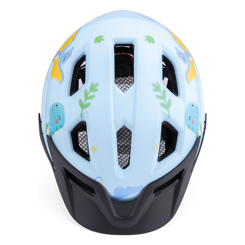 Kask rowerowy dziecięcy MTB Wozinsky z odpinanym daszkiem 52-56 cm - jasnoniebieski