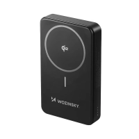 Powerbank Wozinsky WLWP-10KA0Y3S 22,5W PD Qi2 10000 mAh, z podstawką, 1x USB-A, 1x USB-C - czarny