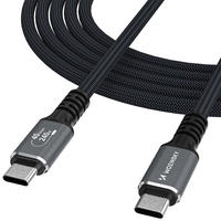 Kabel Wozinsky WPS-UY415S USB-C USB4 40Gb/s 240W 1,5m 4K - czarny