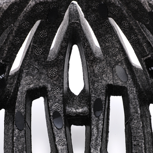 Kask rowerowy MTB Wozinsky z odpinanym daszkiem i tylną lampką USB 54-57 cm - czarno-biały