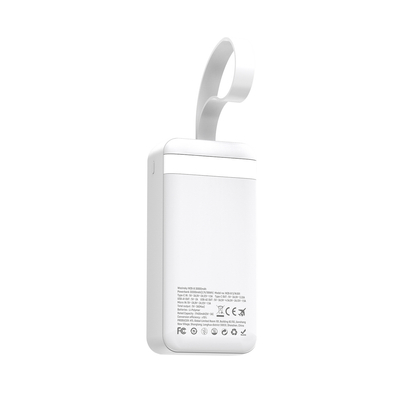 Powerbank Wozinsky W8-W 30000mAh 30W 2x USB-A i USB-C z latarką - biały