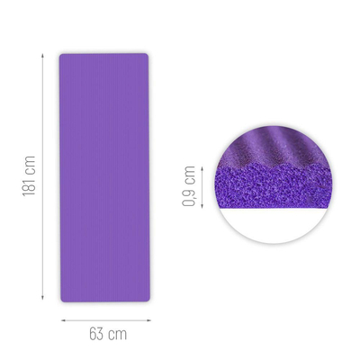 Wozinsky mata do ćwiczeń 181 x 63 x 0,9 cm gruba mata gimnastyczna do jogi niebieska