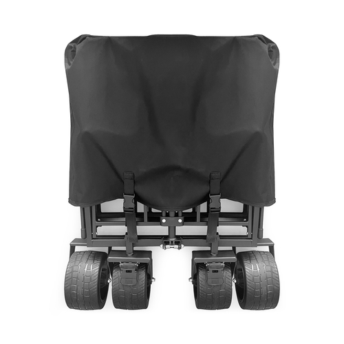 Wózek Wozinsky WZP-100 plażowy, turystyczny, ogrodowy, wytrzymały, szerokie koła, z siatką bezpieczeństwa do 100 kg - czarny